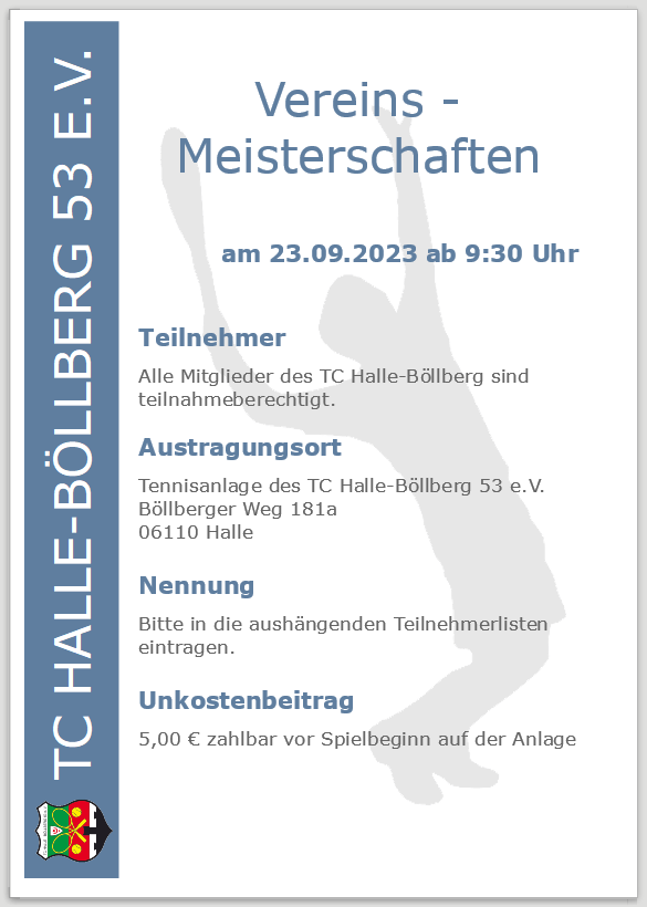 Vereinsmeisterschaften 2023